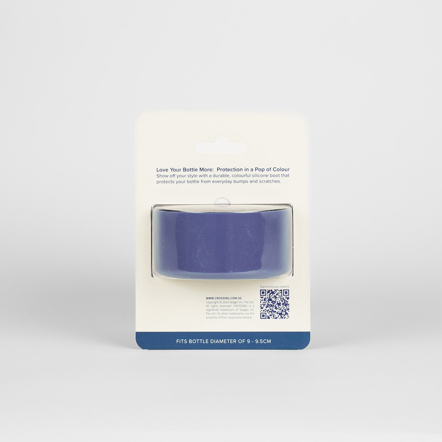 Crossing Silicone Water Bottle Boot - Fits Diameter 9-9.5cm (1100ml) Blistered Pack - Dark Blue