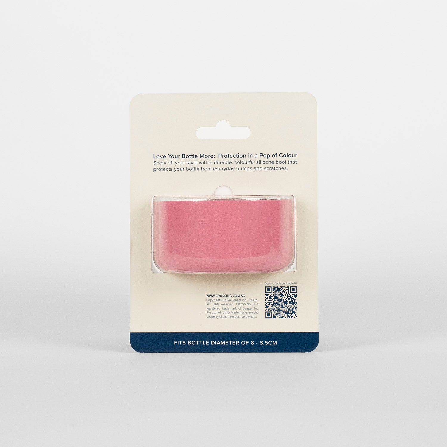 Crossing Silicone Water Bottle Boot - Fits Diameter 9-9.5cm (1100ml) Blistered Pack - Pink