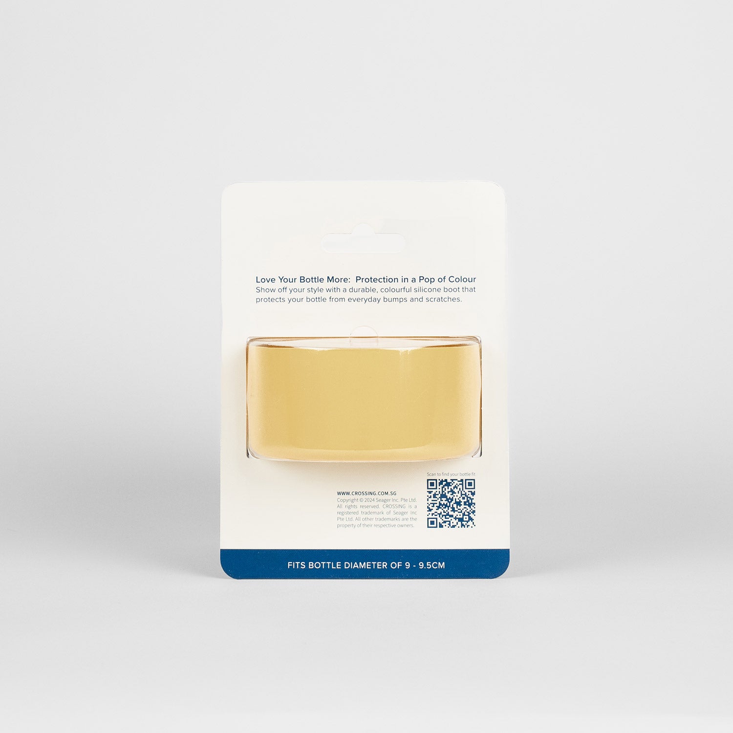 Crossing Silicone Water Bottle Boot - Fits Diameter 9-9.5cm (1100ml) Blistered Pack - Yellow