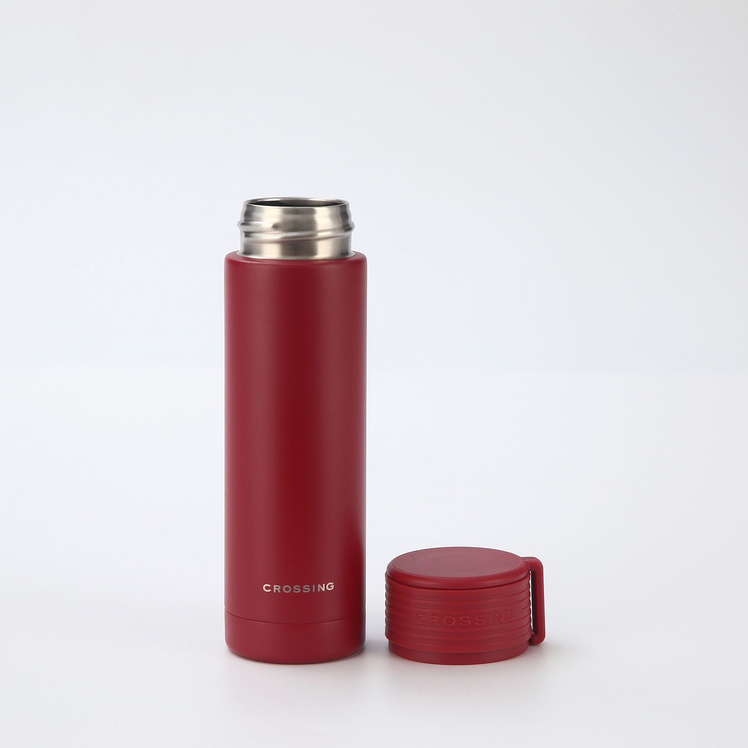 Crossing Compact Slim Insulated S/S Bottle 180ml - Burgundy