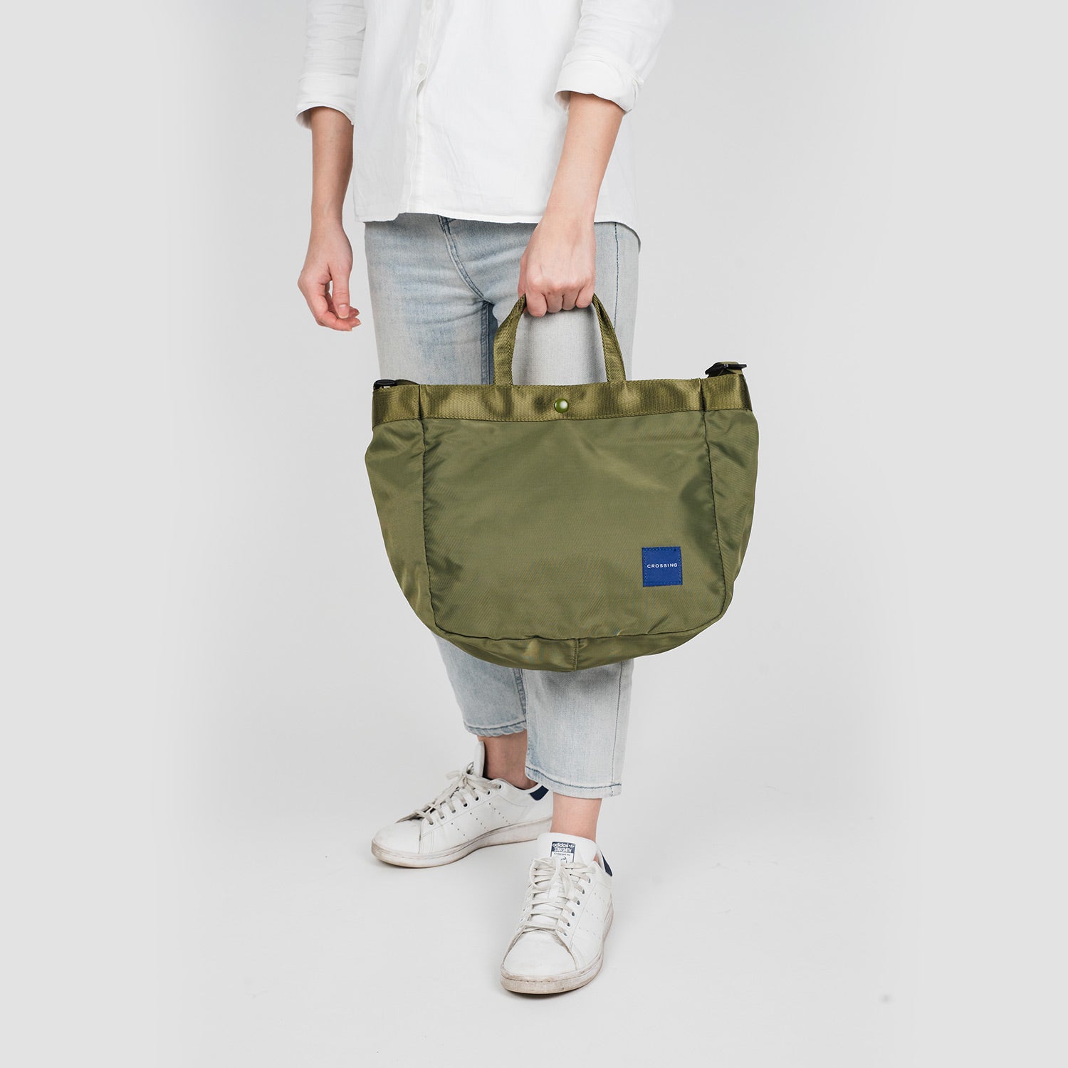 Crossing Hollis Anti-Theft RFID Dual Carry Crossbody Bag - Olive