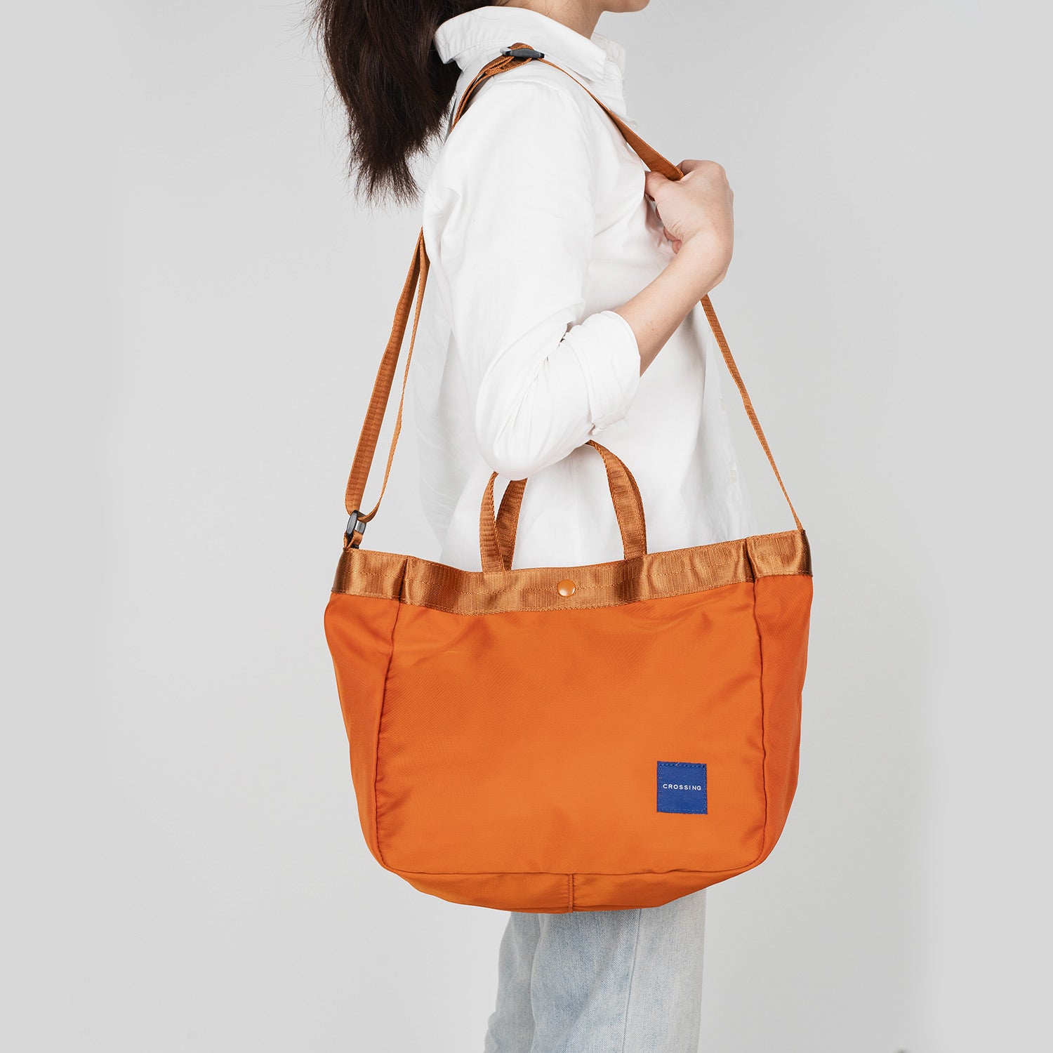 Crossing Hollis Anti-Theft RFID Dual Carry Crossbody Bag - Orange