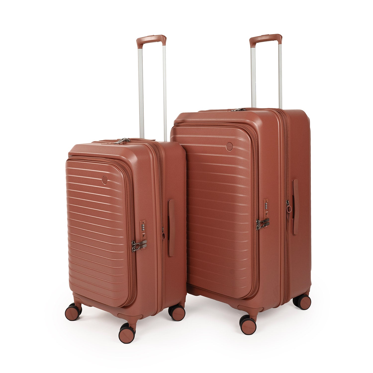 CROSSING INVI TRUNK 26" Medium Expandable Luggage With Front & Middle Access - Brick