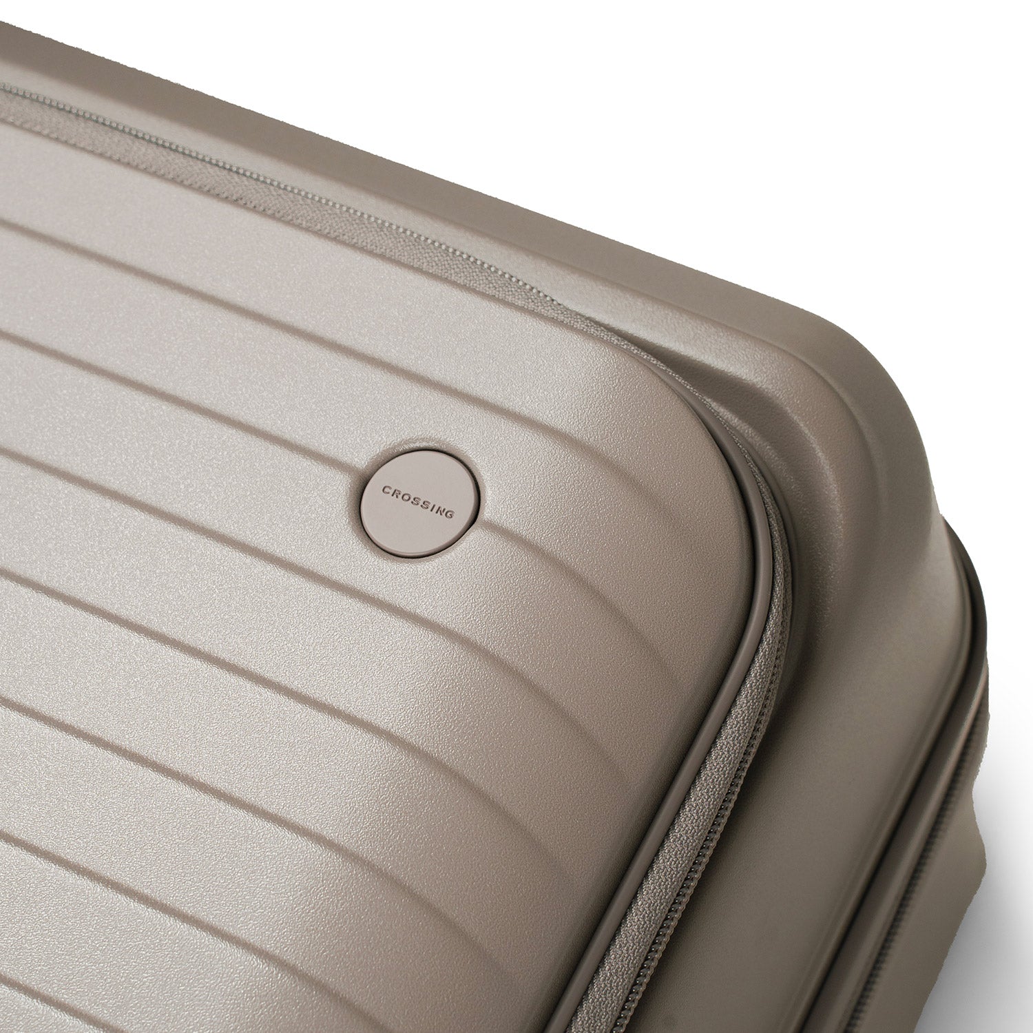 CROSSING INVI TRUNK 26" Medium Expandable Luggage With Front & Middle Access - Latte