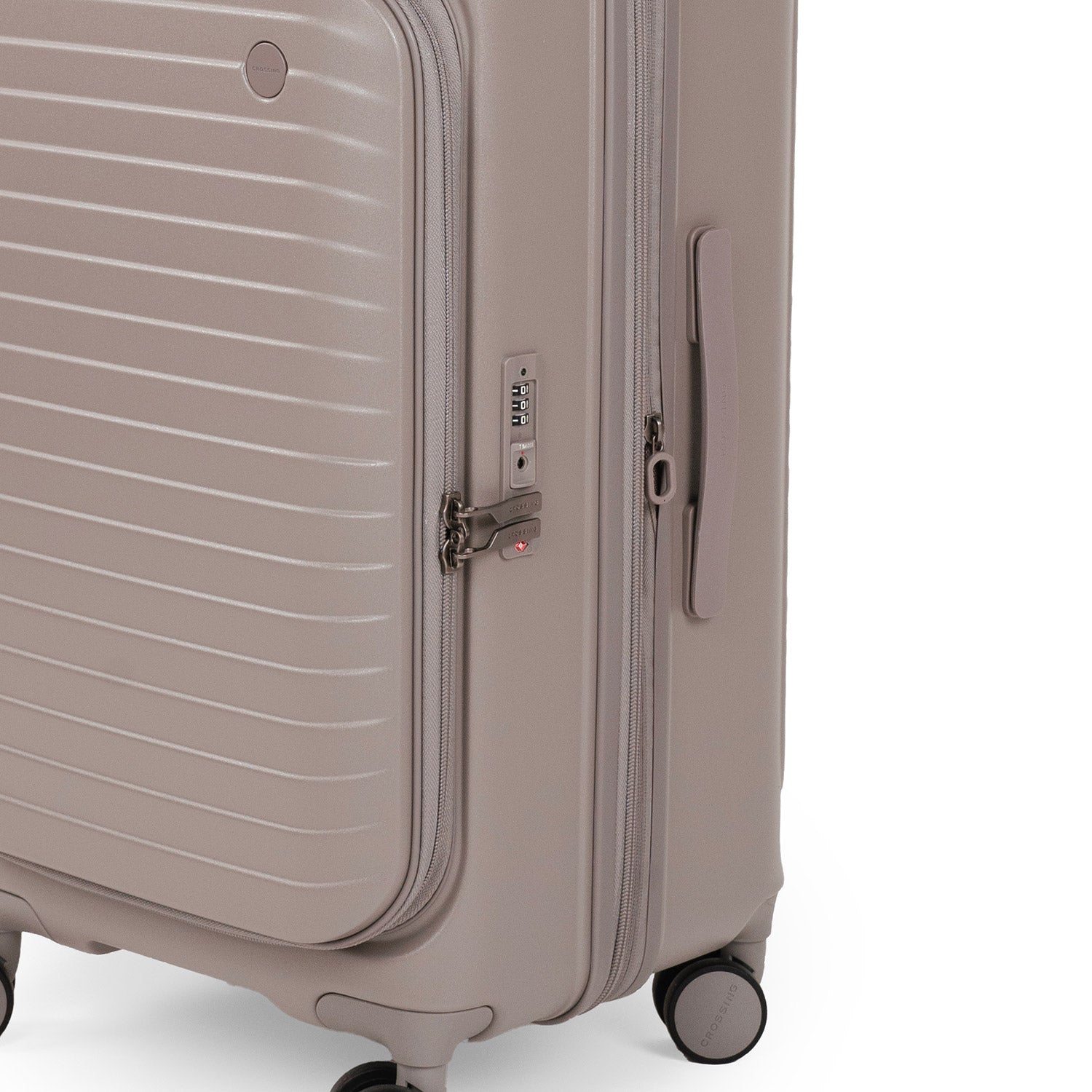 CROSSING INVI TRUNK 26" Medium Expandable Luggage With Front & Middle Access - Latte