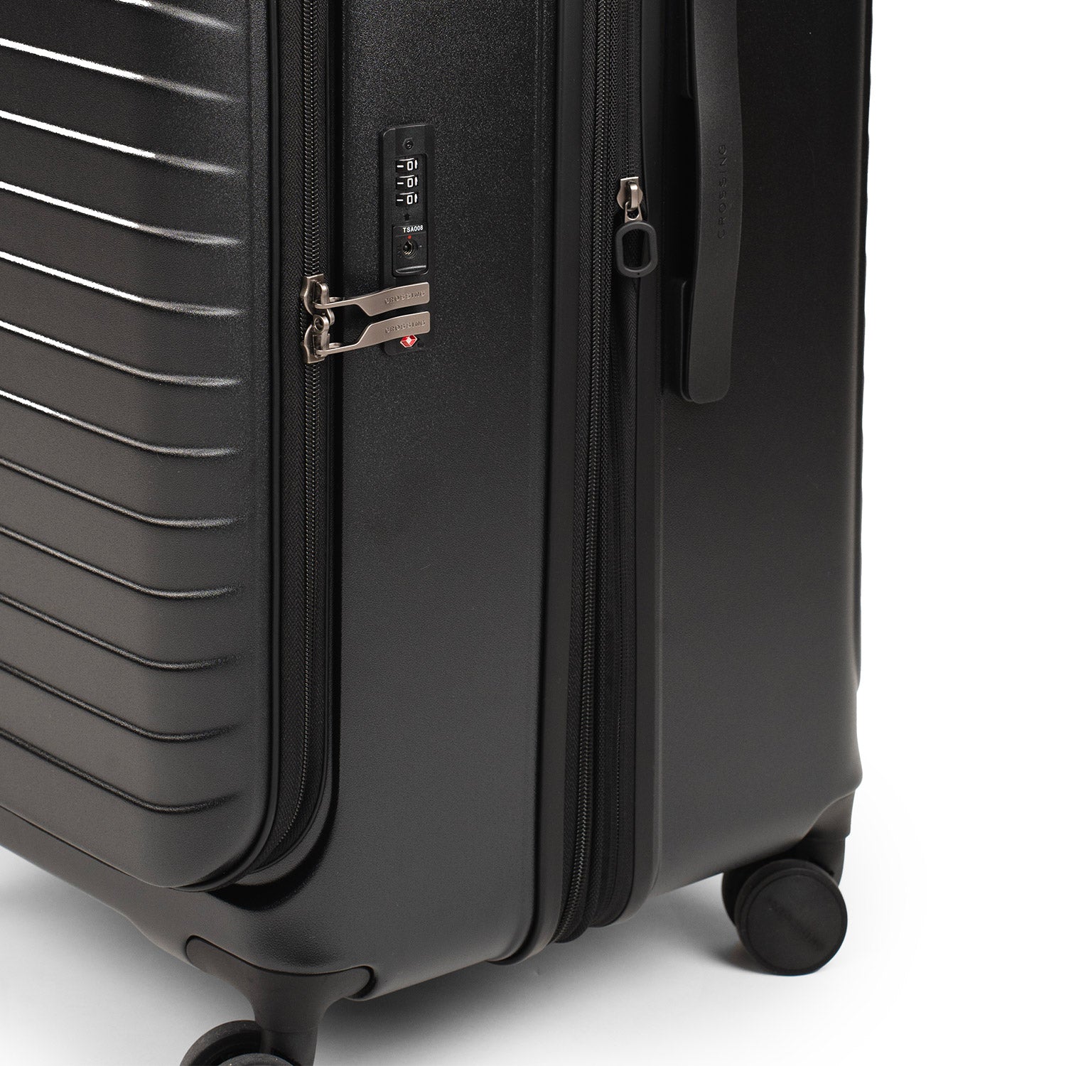 CROSSING INVI TRUNK 30" Large Expandable Luggage With Front & Middle Access - Black