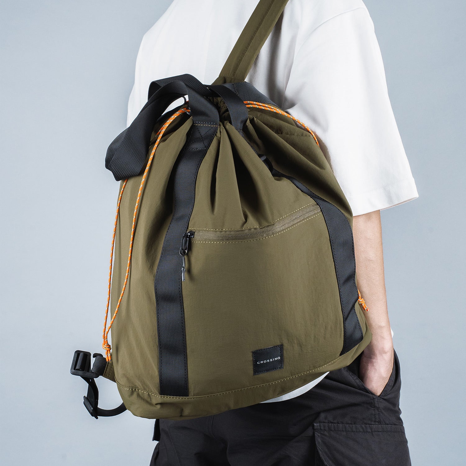 Crossing Jack Drawstring Totepack - Olive