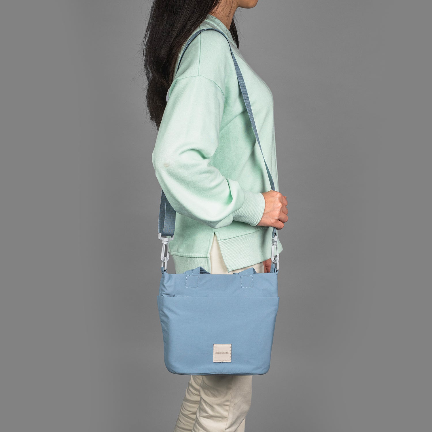 Crossing Jill Anti-Theft RFID Dual Carry Crossbody Bag - Blue