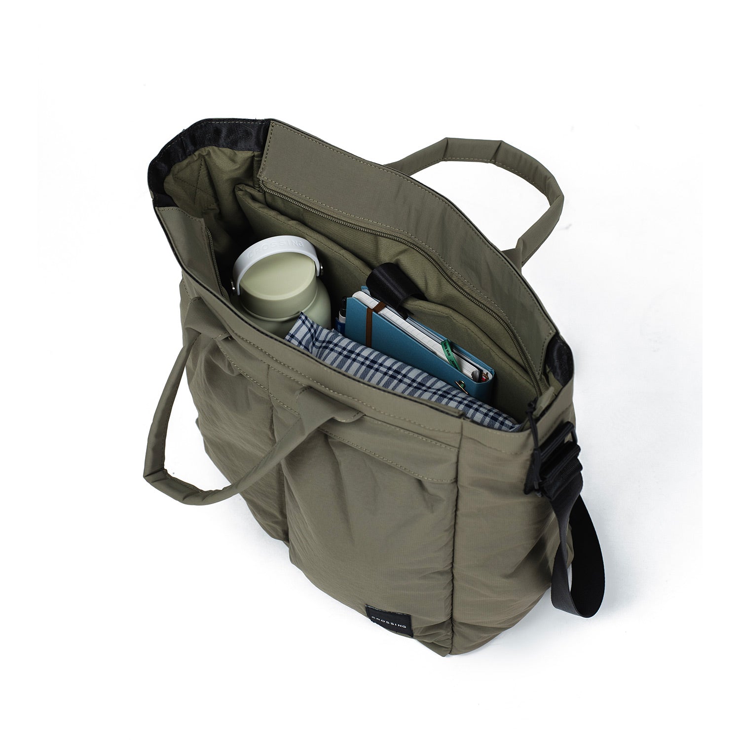 Crossing Joel Dual Carry Tote Bag - Green