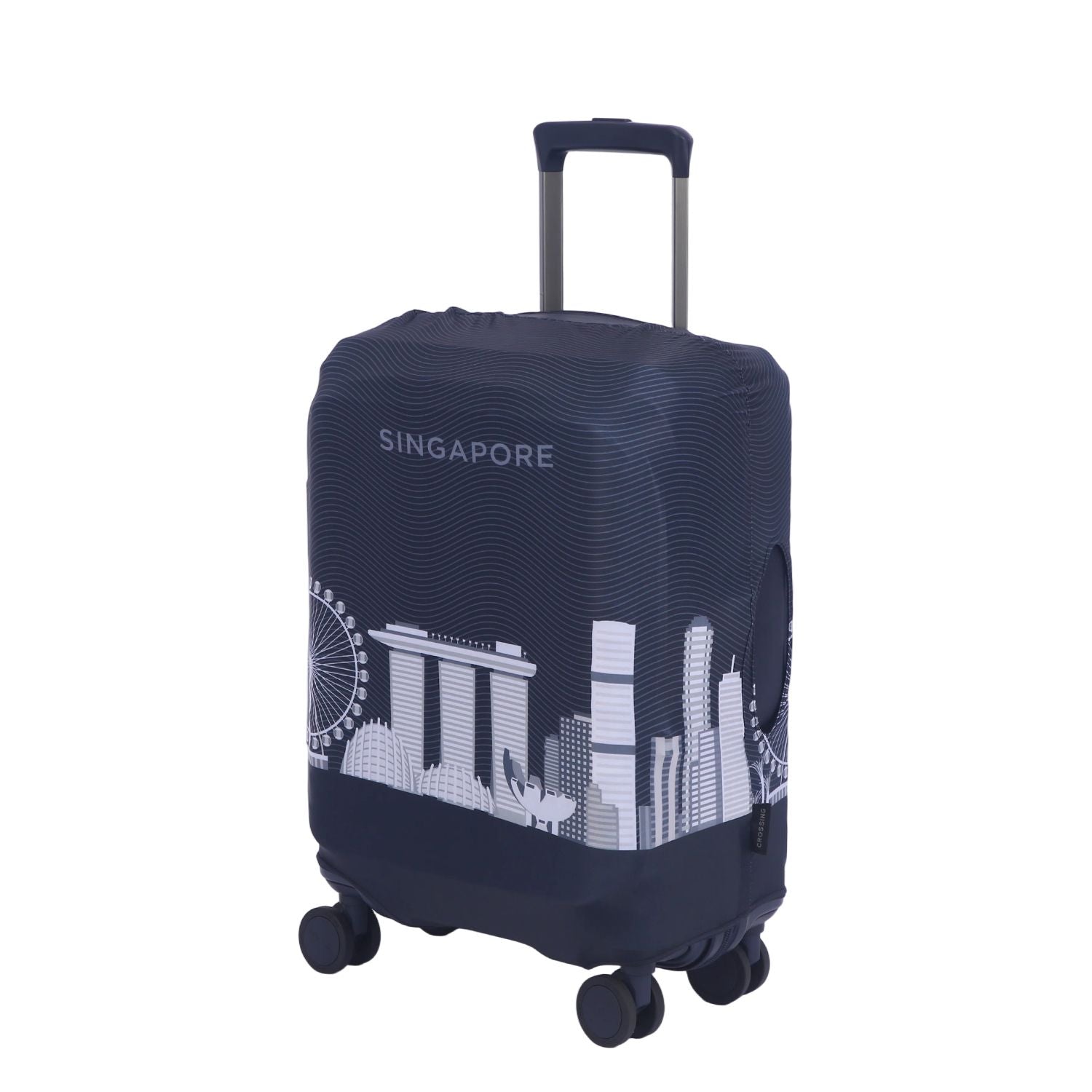 Crossing Luggage Cover V2 M - Skylines Singapore
