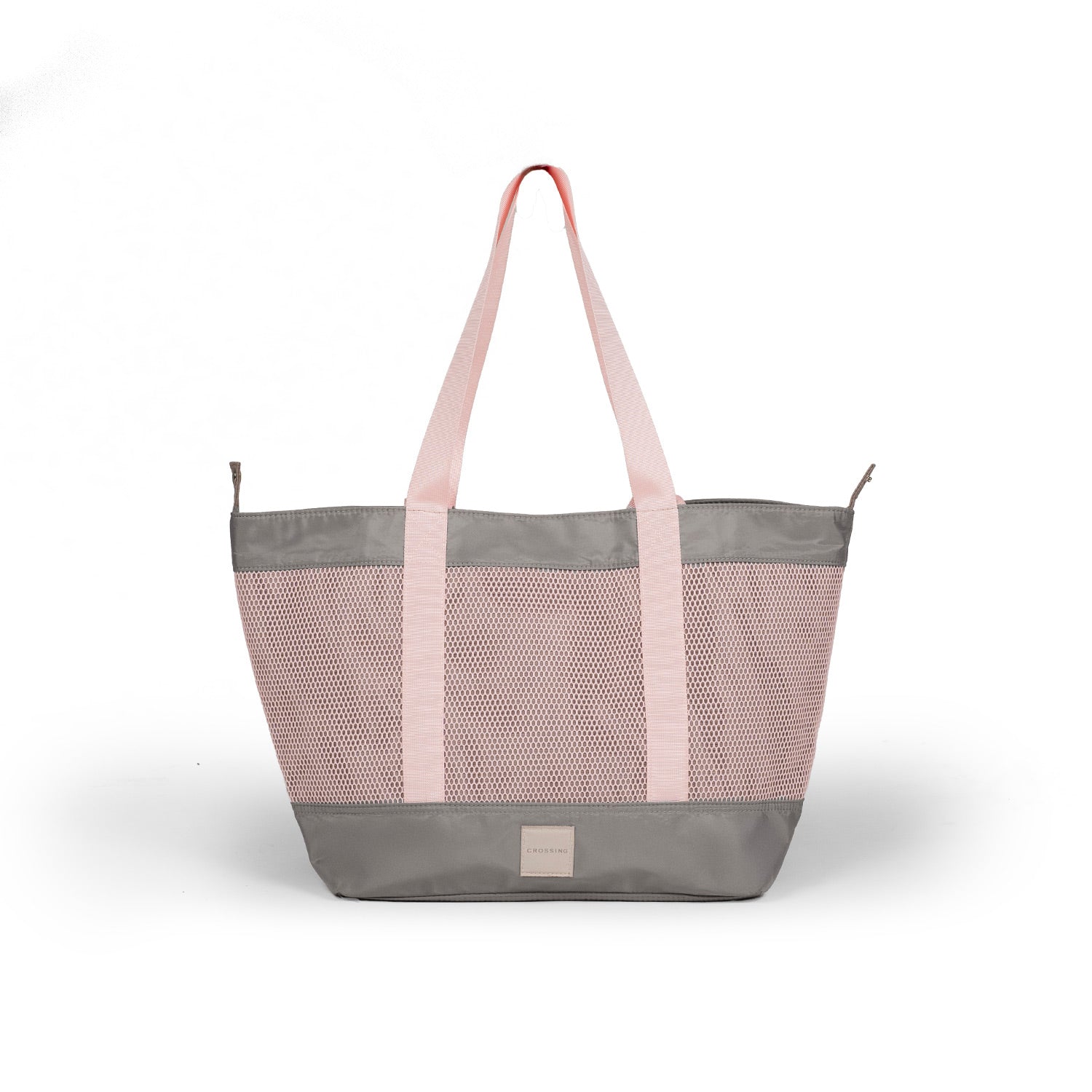 Crossing Meg Dual Carry Mesh Tote Bag - Grey/Pink