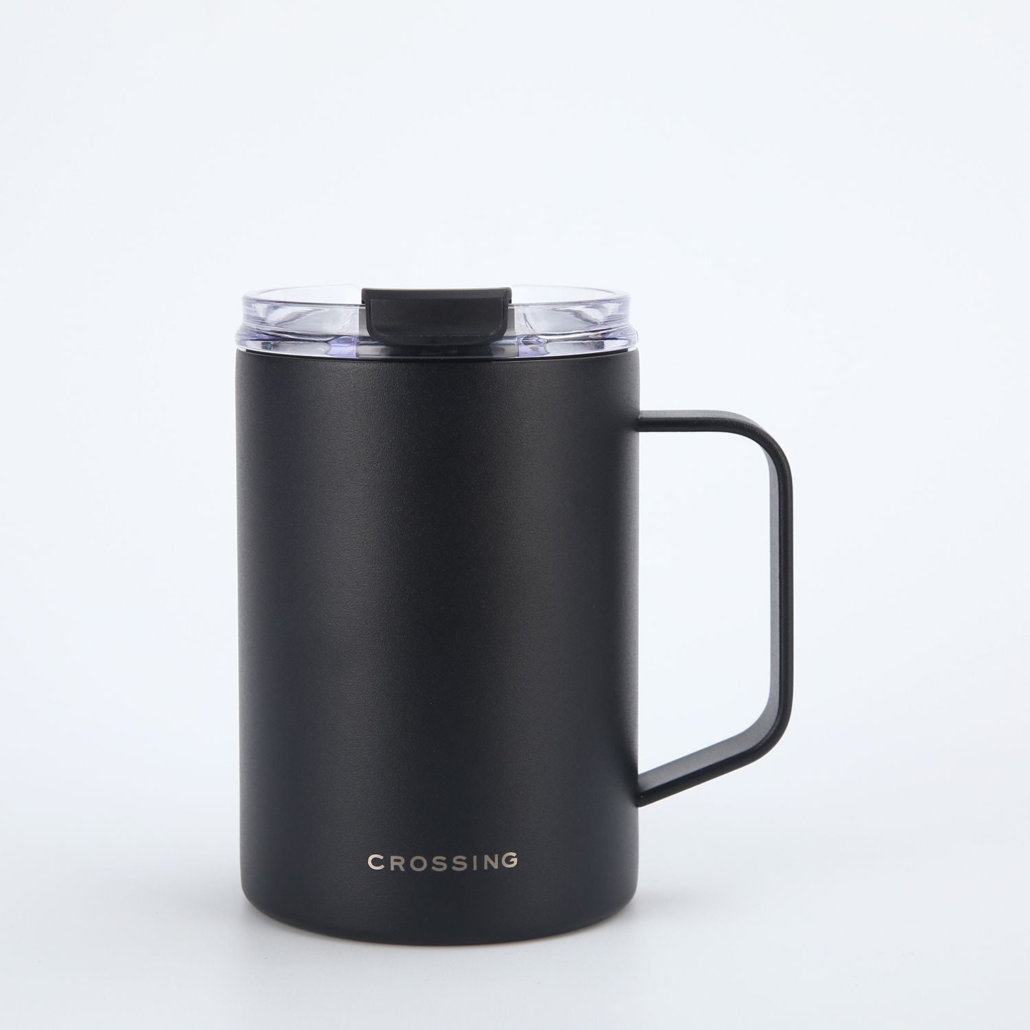Crossing Neo Insulated S/S Leakproof Ceramic Mug W Handle And Lid 400ml - Black
