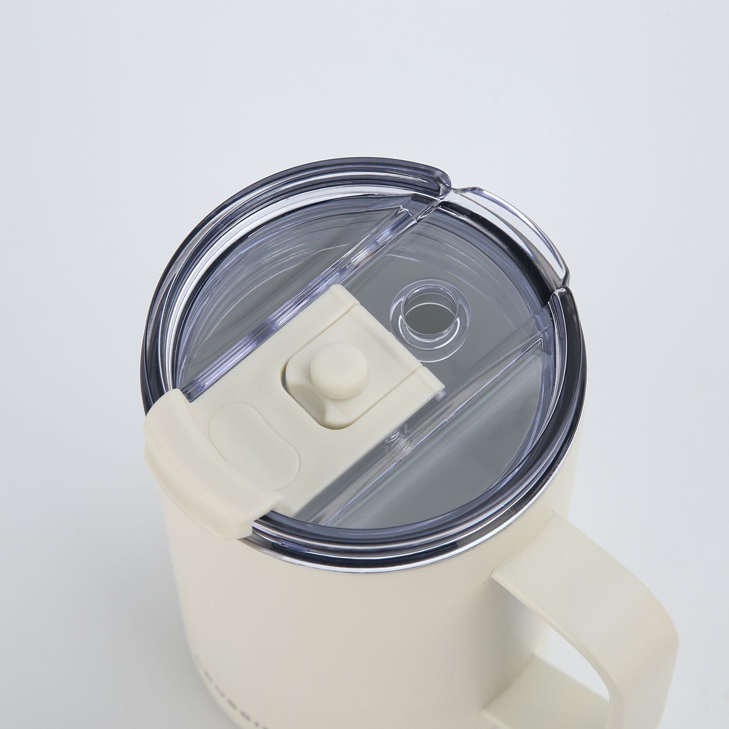 Crossing Neo Insulated S/S Leakproof Ceramic Mug W Handle And Lid 400ml - Cotton (White)