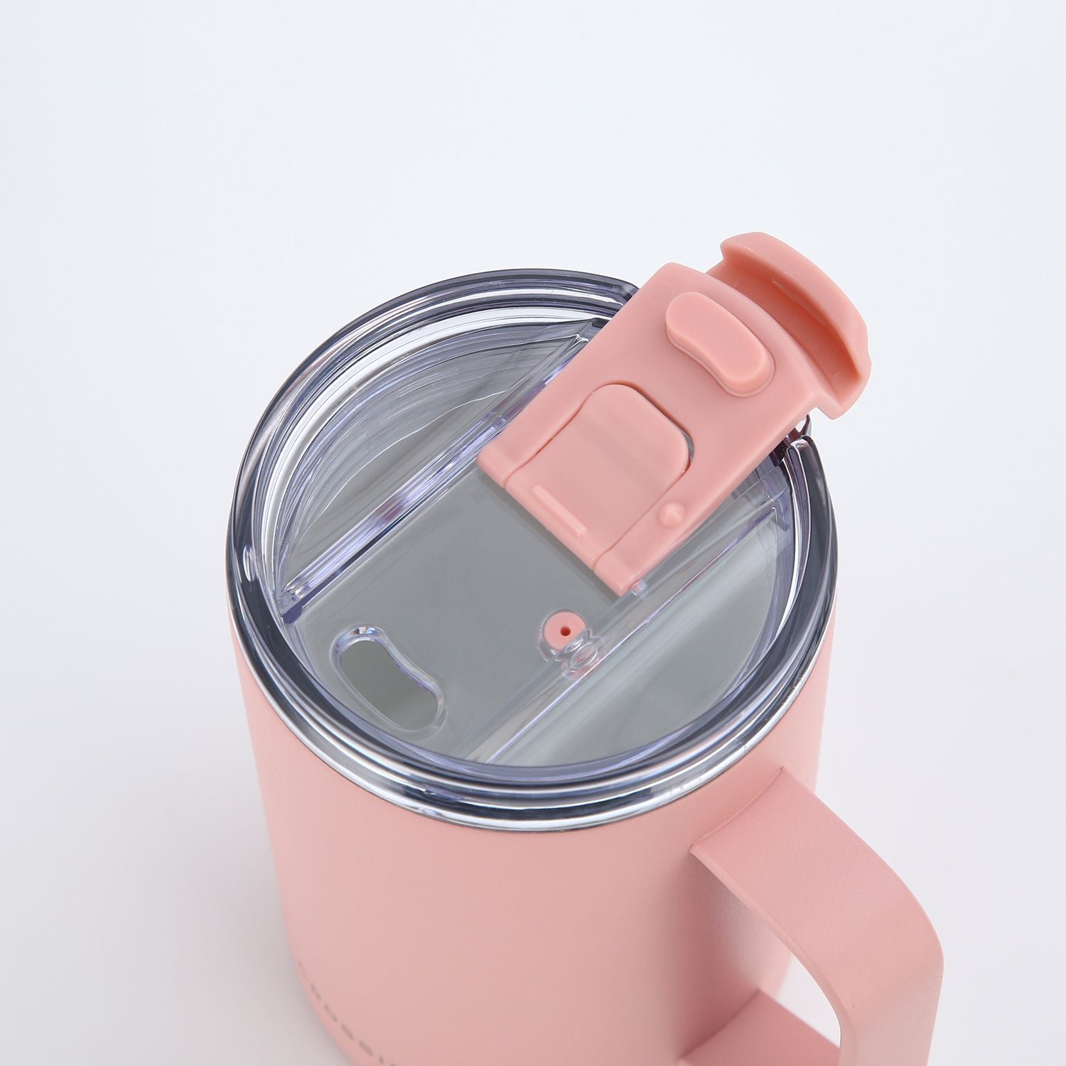 Crossing Neo Insulated S/S Leakproof Ceramic Mug W Handle And Lid 400ml - Dusty Rose (Pink)