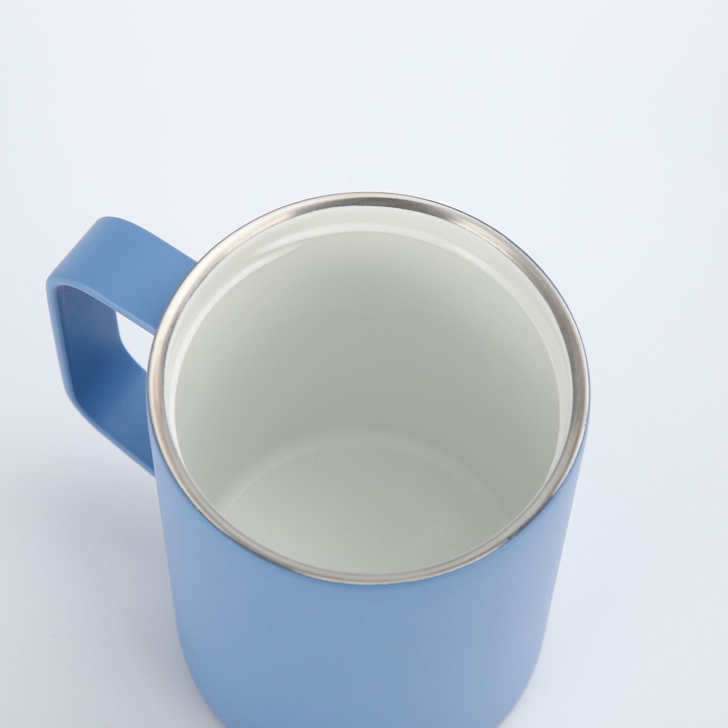 Crossing Neo Insulated S/S Leakproof Ceramic Mug W Handle And Lid 400ml - Heirloom Blue (Light Blue)