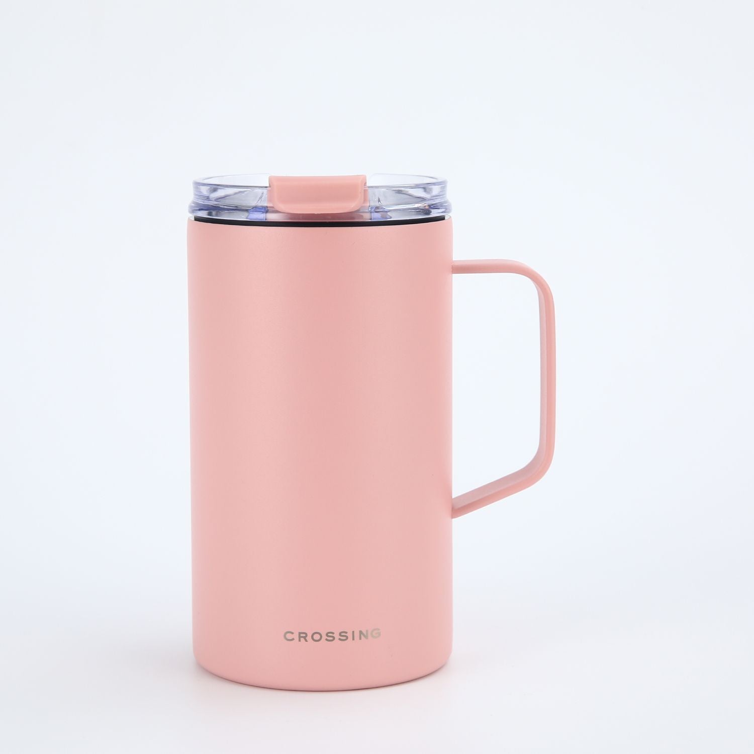 Crossing Neo Insulated S/S Leakproof Ceramic Mug W Handle And Lid 500ml - Dusty Rose (Pink)