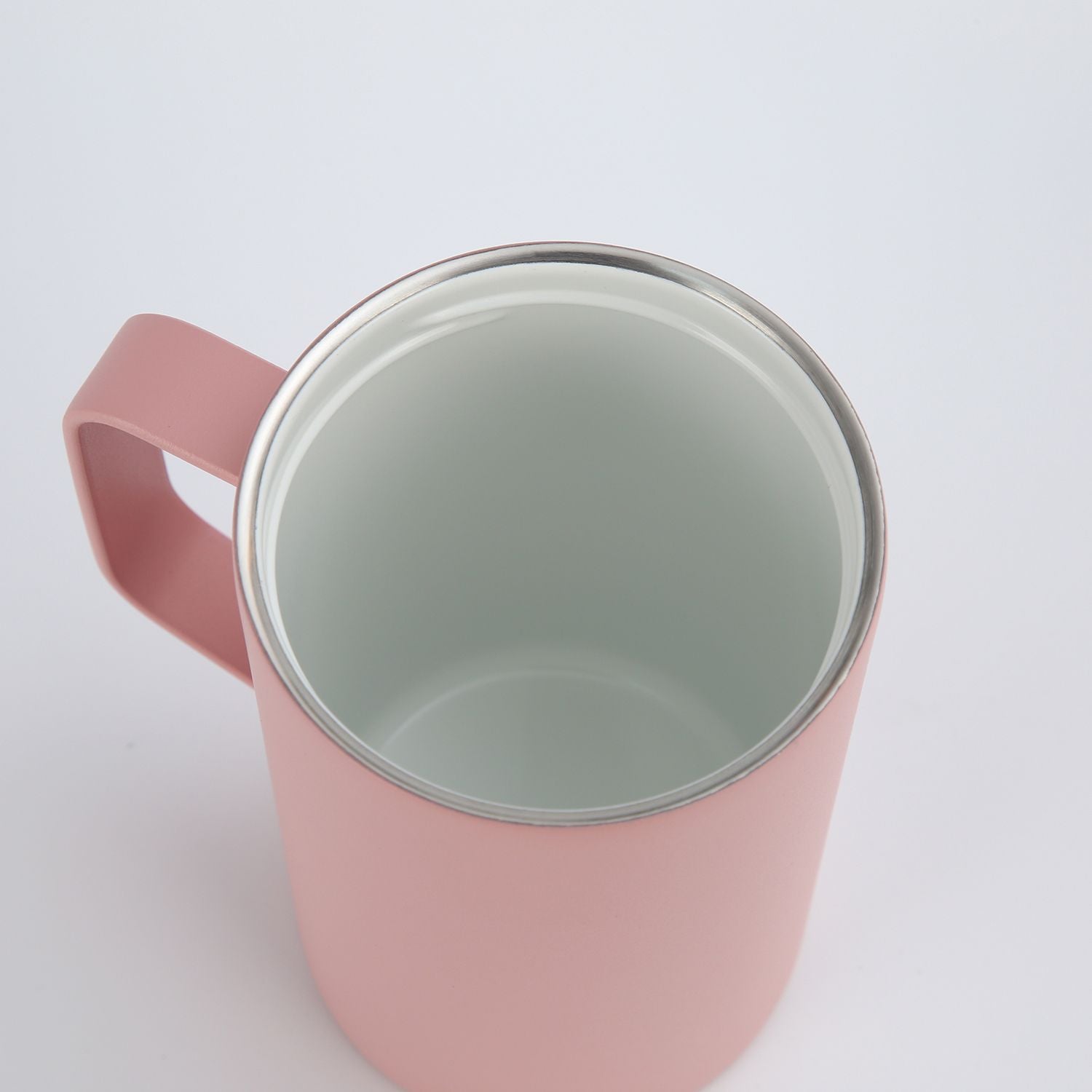 Crossing Neo Insulated S/S Leakproof Ceramic Mug W Handle And Lid 500ml - Dusty Rose (Pink)