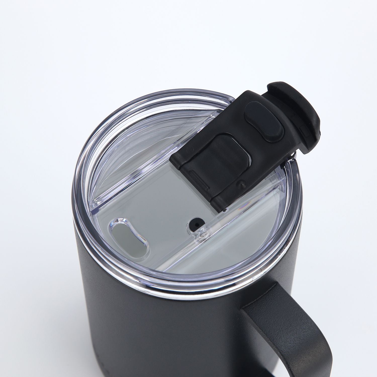 Crossing Neo V2 Insulated S/S Leakproof Lid Ceramic Mug W Handle And Silicone Base 400ml - Black