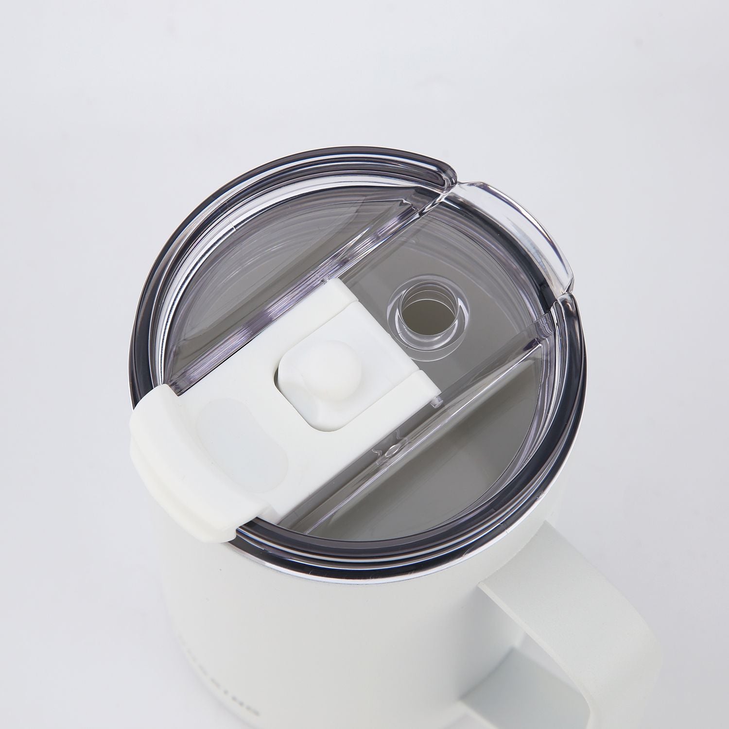 Crossing Neo V2 Insulated S/S Leakproof Lid Ceramic Mug W Handle And Silicone Base 400ml - Frost White