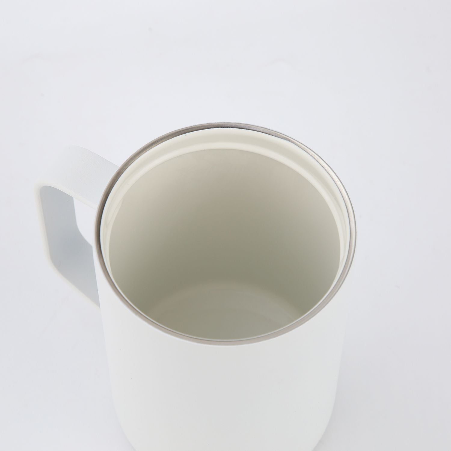 Crossing Neo V2 Insulated S/S Leakproof Lid Ceramic Mug W Handle And Silicone Base 400ml - Frost White