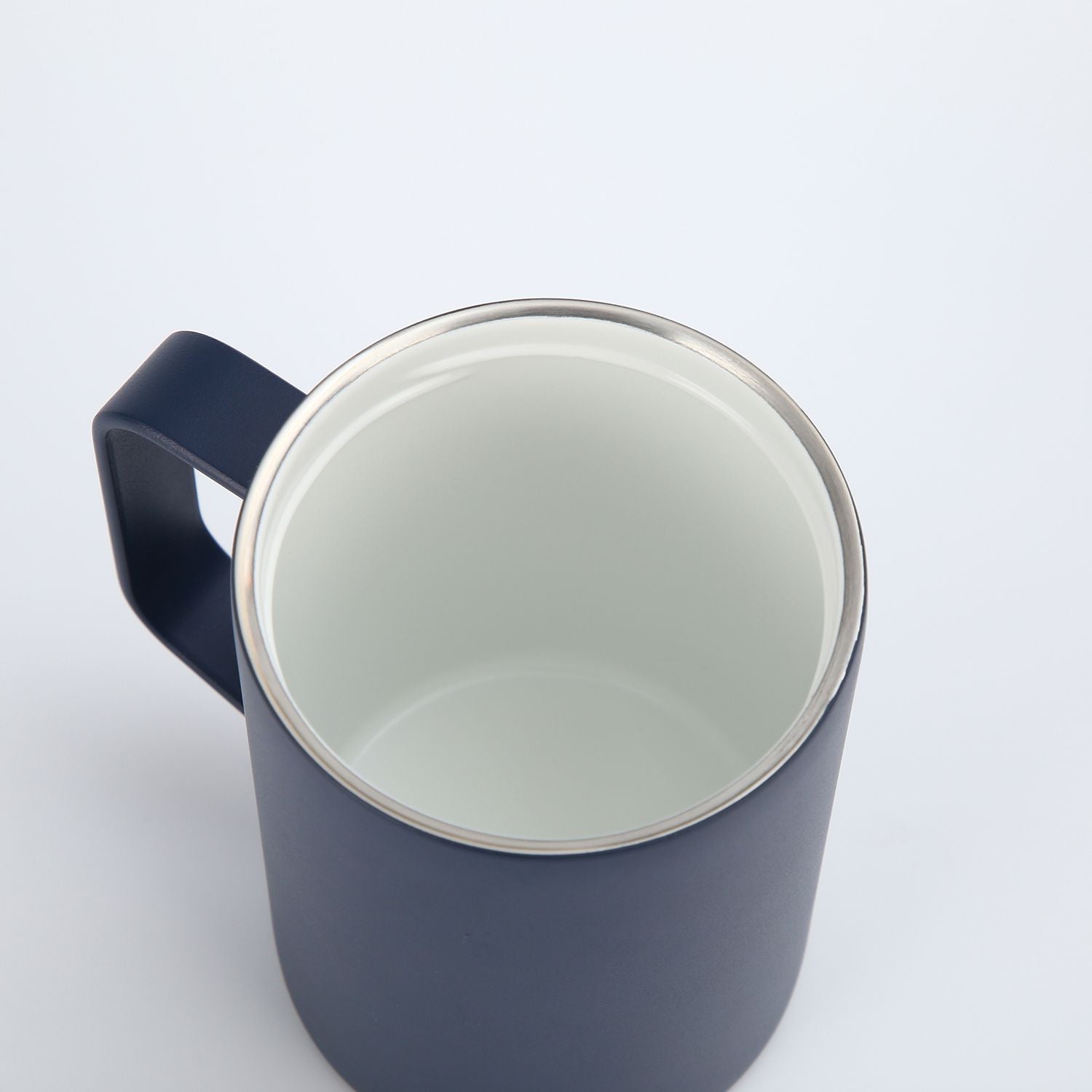 Crossing Neo V2 Insulated S/S Leakproof Lid Ceramic Mug W Handle And Silicone Base 400ml - Ink Blue (Dark Blue)