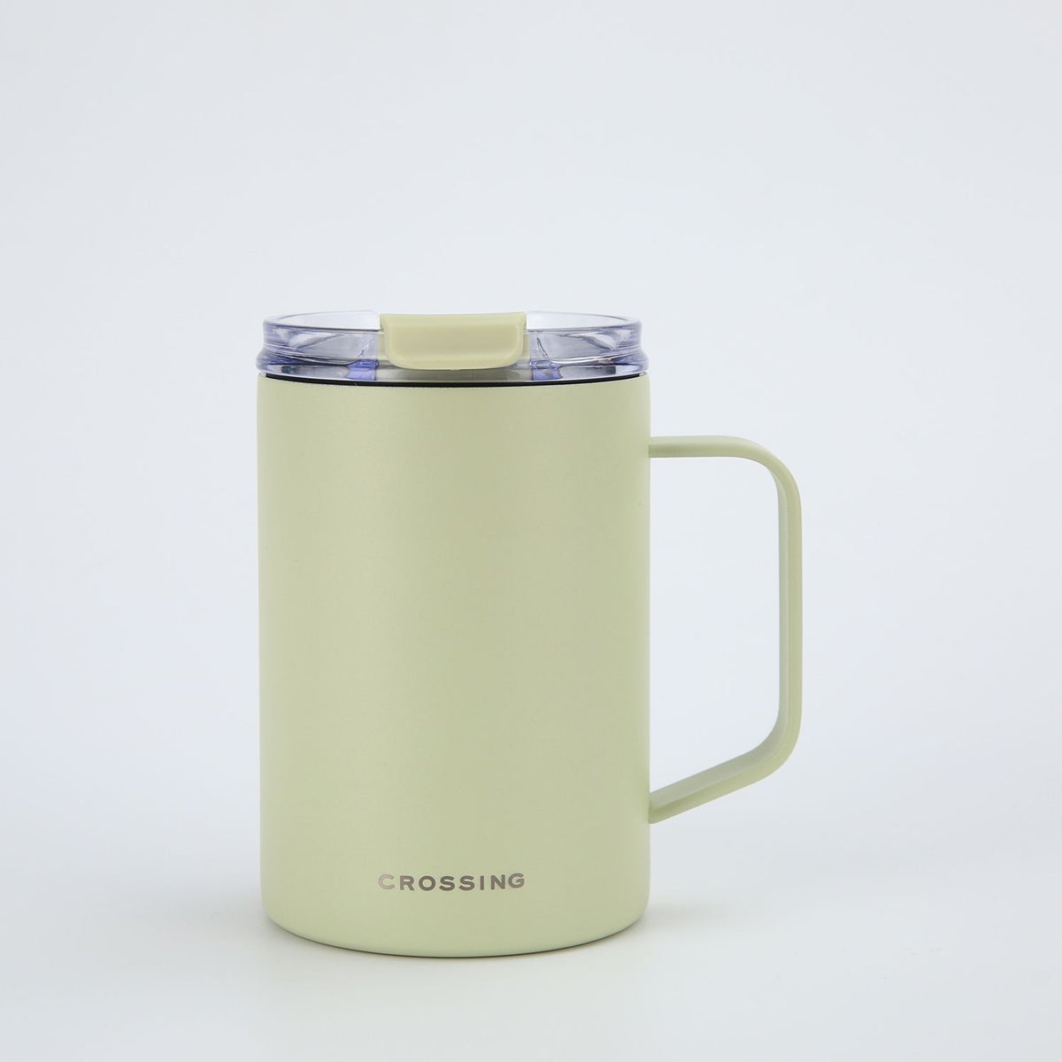 Crossing Neo V2 Insulated S/S Leakproof Lid Ceramic Mug W Handle And Silicone Base 400ml - Pistachio (Mint)