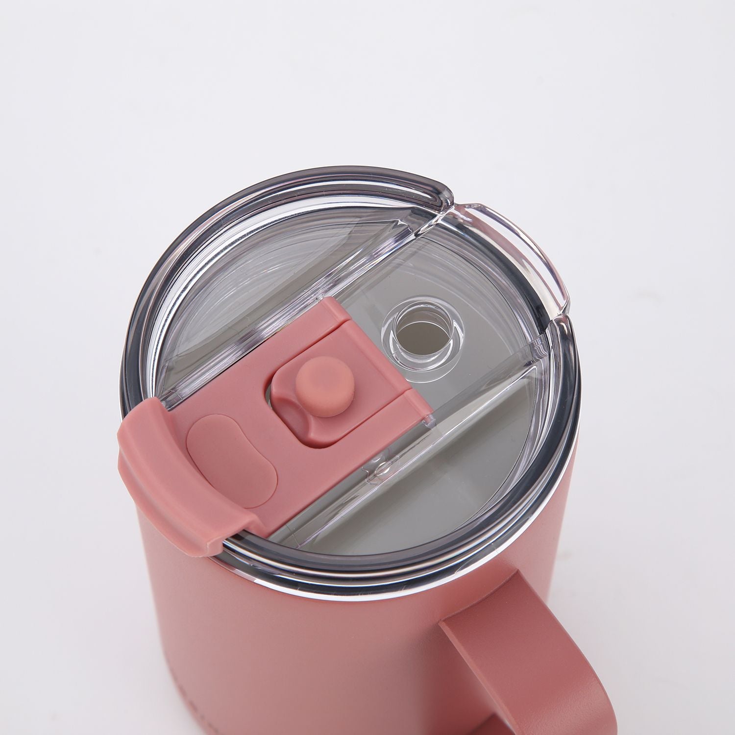 Crossing Neo V2 Insulated S/S Leakproof Lid Ceramic Mug W Handle And Silicone Base 400ml - Rose Quartz