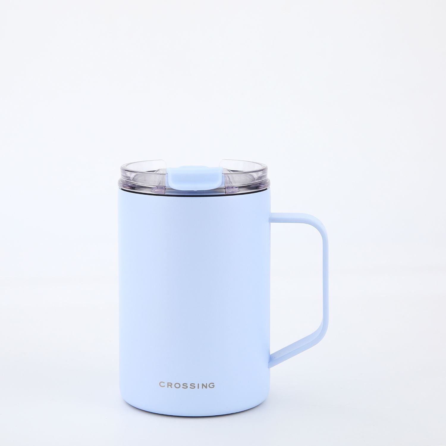Crossing Neo V2 Insulated S/S Leakproof Lid Ceramic Mug W Handle And Silicone Base 400ml - Sky Blue