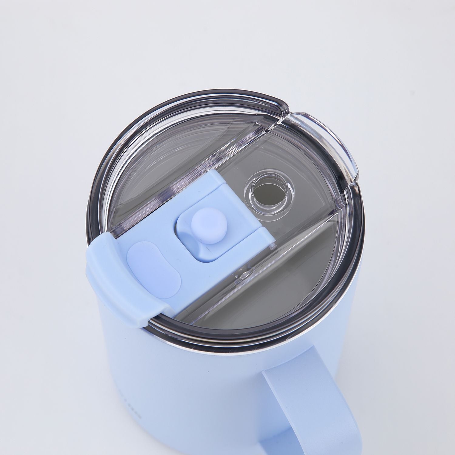 Crossing Neo V2 Insulated S/S Leakproof Lid Ceramic Mug W Handle And Silicone Base 400ml - Sky Blue