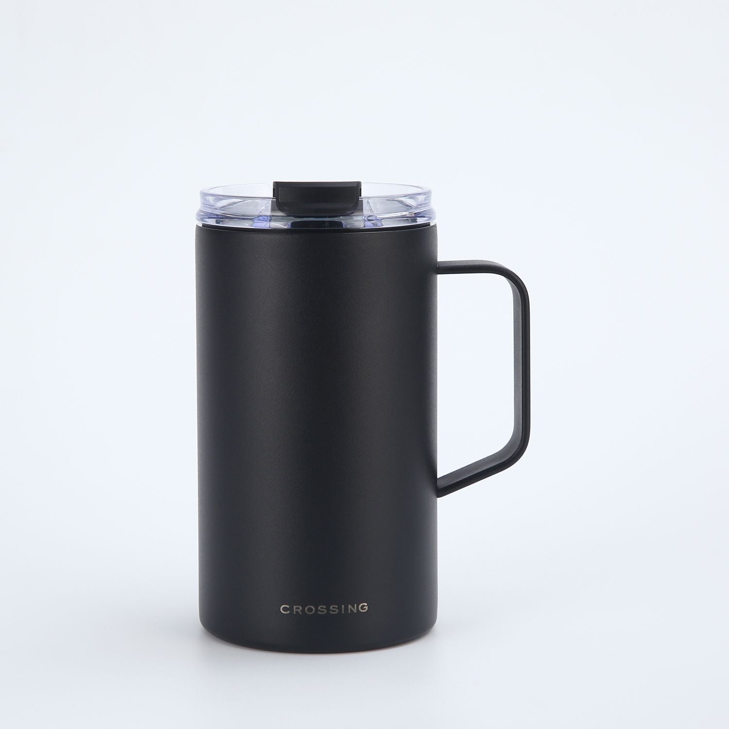 Crossing Neo V2 Insulated S/S Leakproof Lid Ceramic Mug W Handle And Silicone Base 500ml - Black