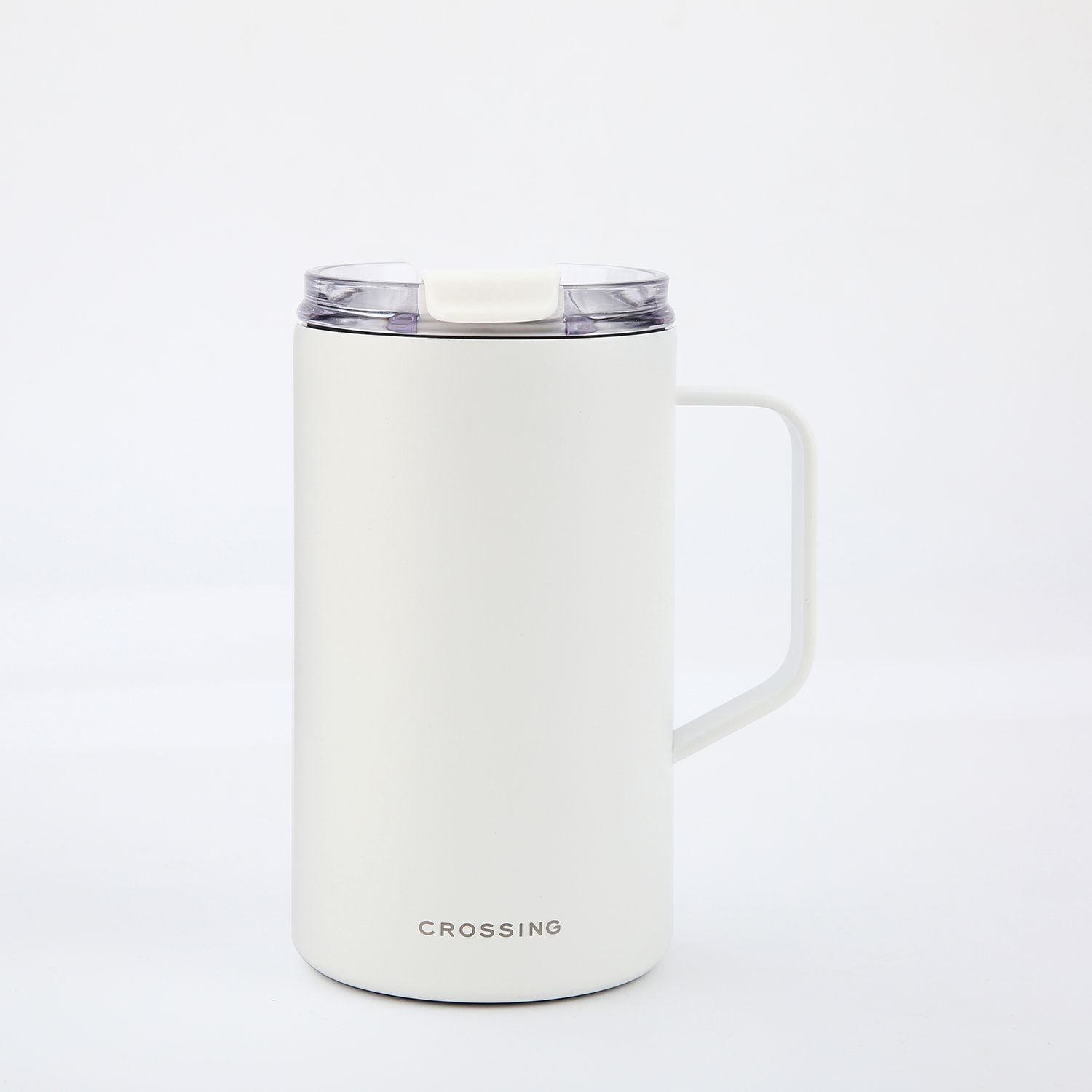 Crossing Neo V2 Insulated S/S Leakproof Lid Ceramic Mug W Handle And Silicone Base 500ml - Frost White