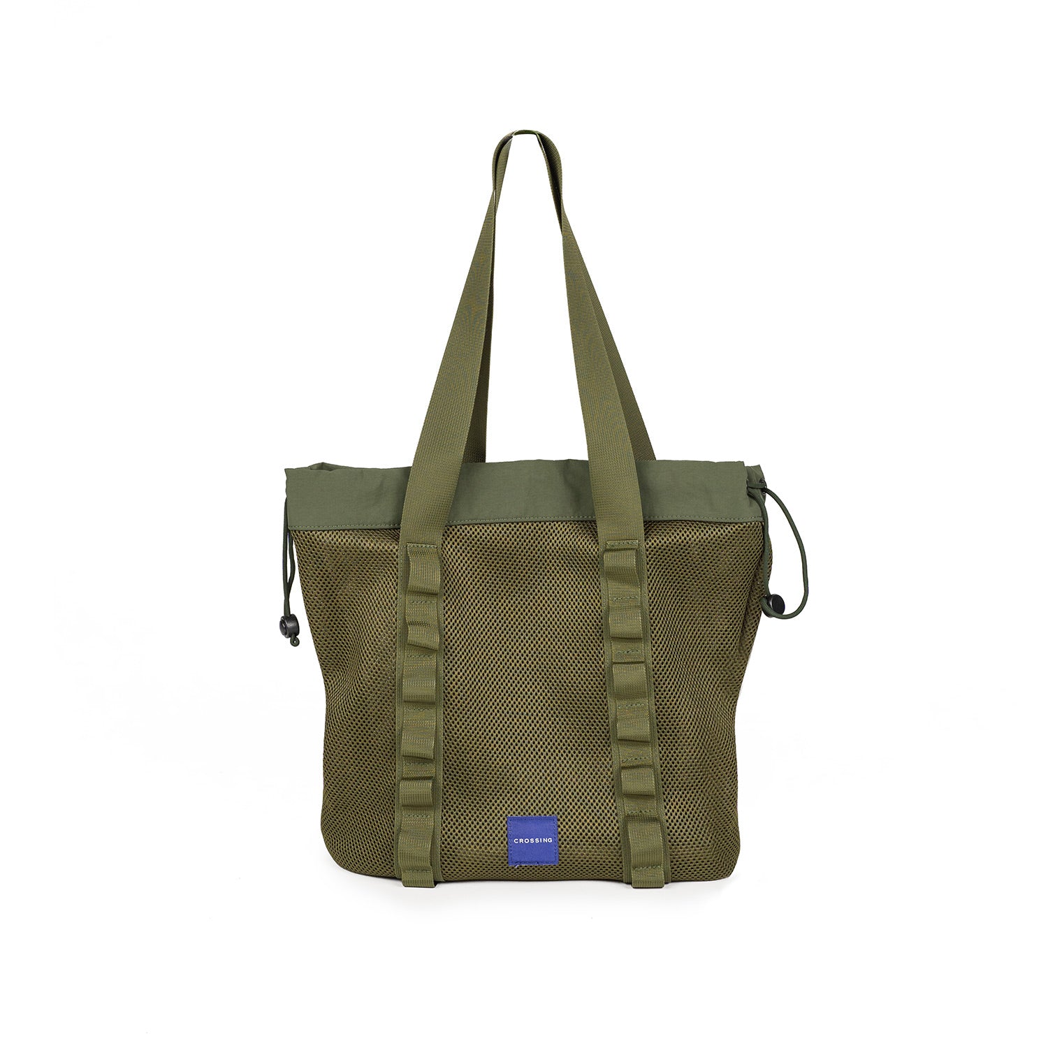 Crossing Noa Drawstring Mesh Tote Bag - Olive