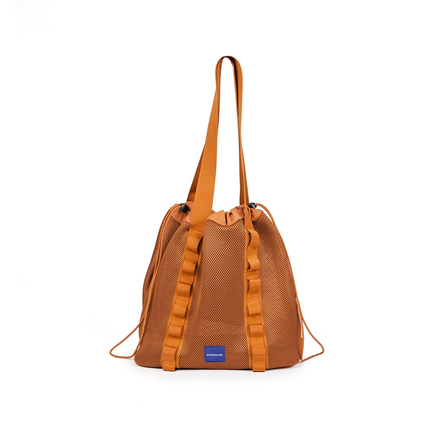Crossing Noa Drawstring Mesh Tote Bag - Orange