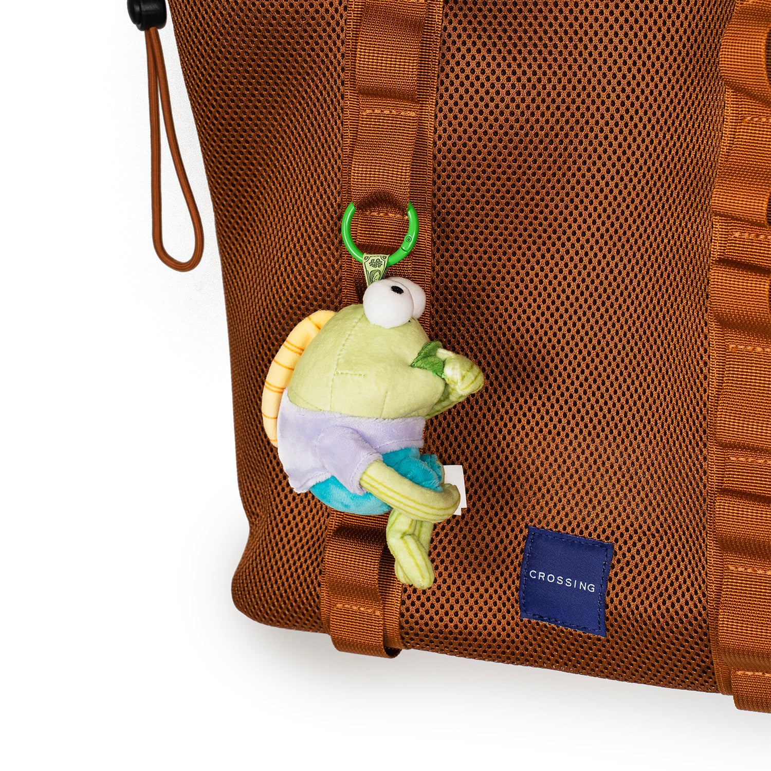 Crossing Noa Drawstring Mesh Tote Bag - Orange