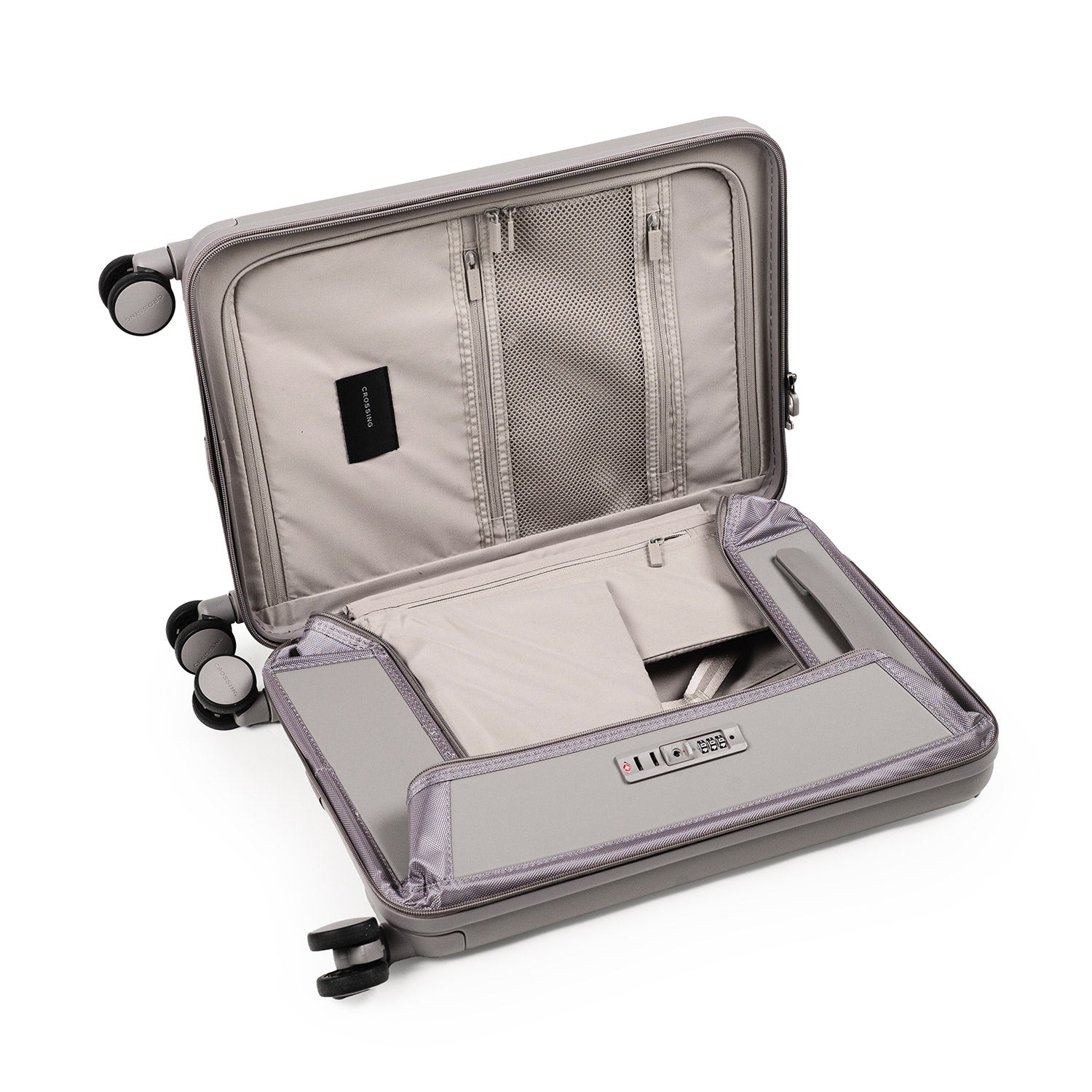 Crossing Ori Collapsible Polycarbonate Carry On 20" Luggage - Latte