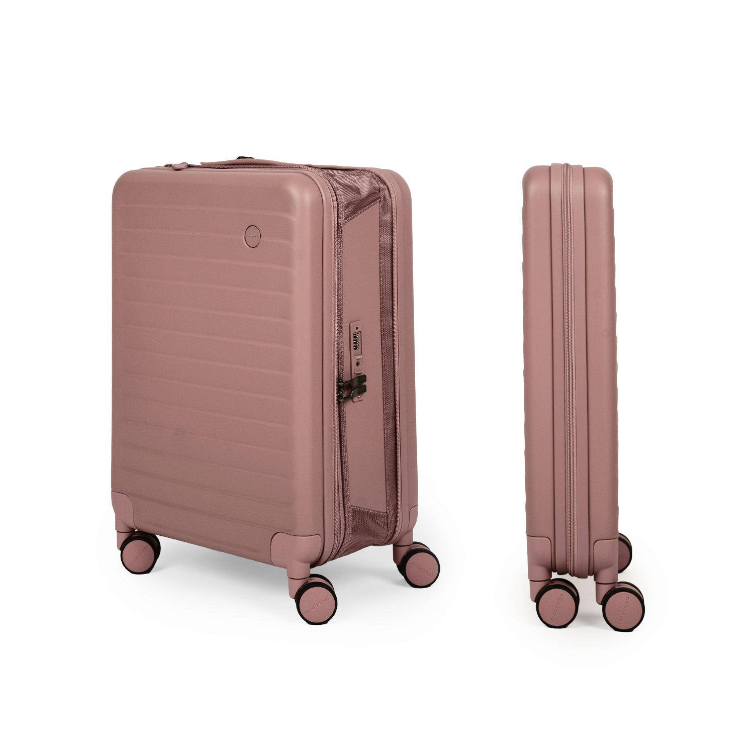 Crossing Ori Collapsible Polycarbonate Carry On 20" Luggage - Rose Quartz
