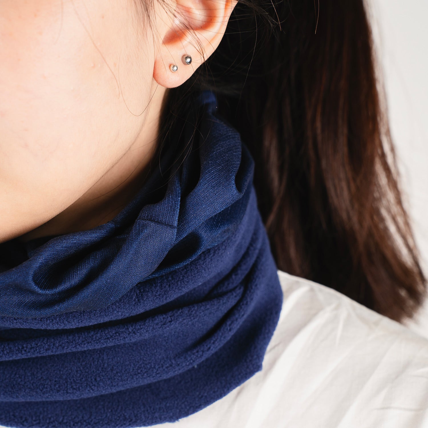 Crossing Polar Fleece Reversible Neck Warmer UPF 50+ Sun Protection - Navy