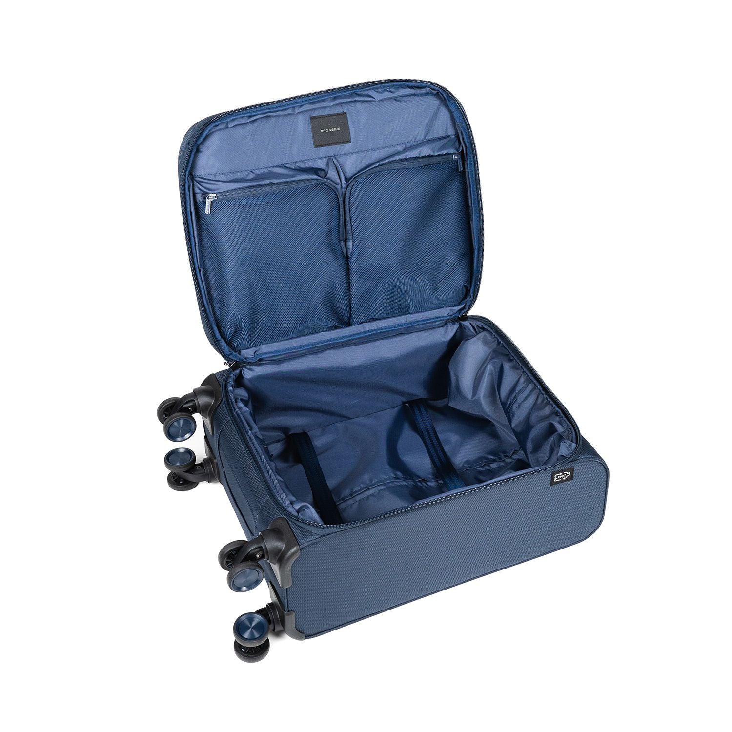 Crossing RECO Recycled Lightweight Soft Case Carry On Luggage T22 - Dark Blue