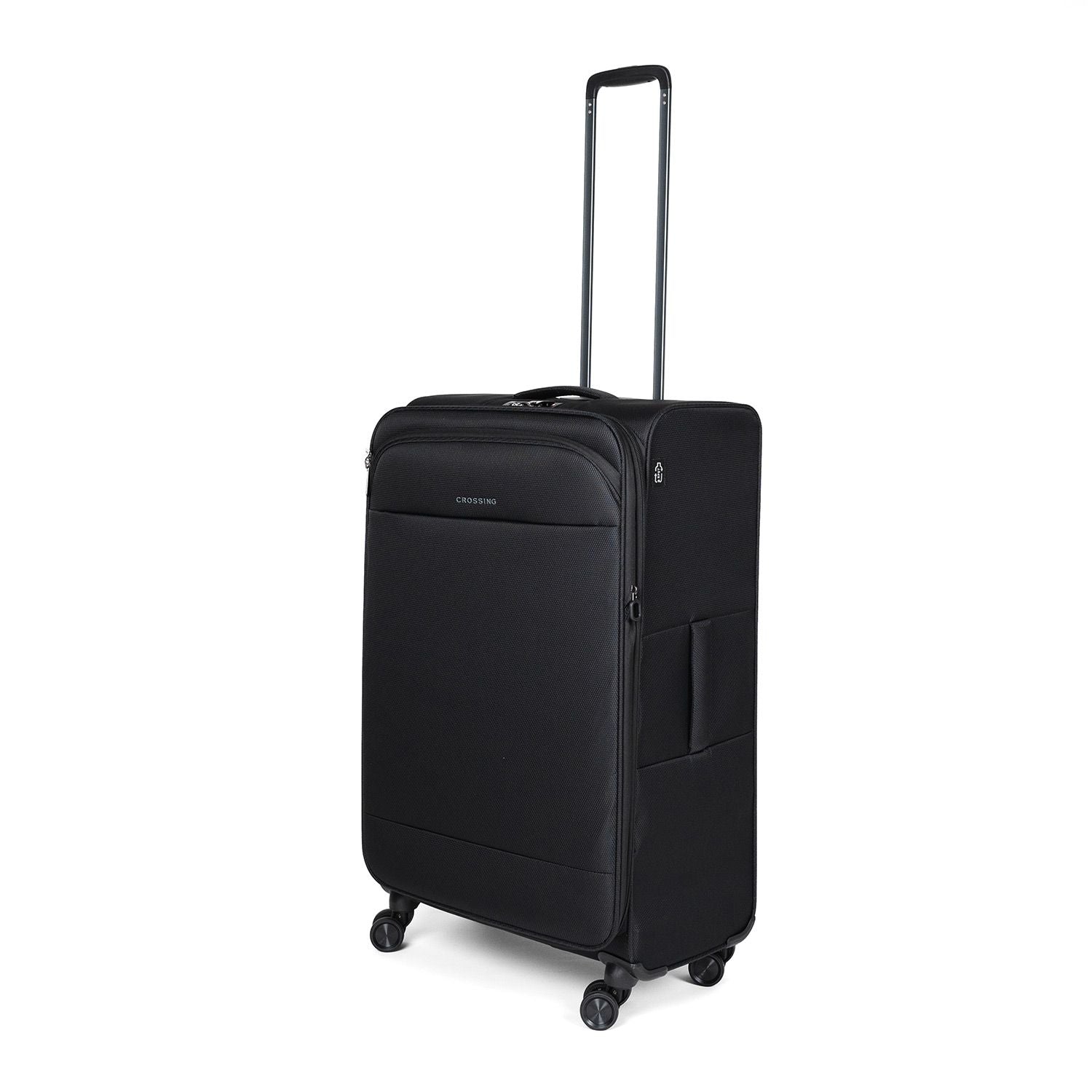 Crossing RECO Recycled Lightweight Soft Case Large Luggage T30 - Black