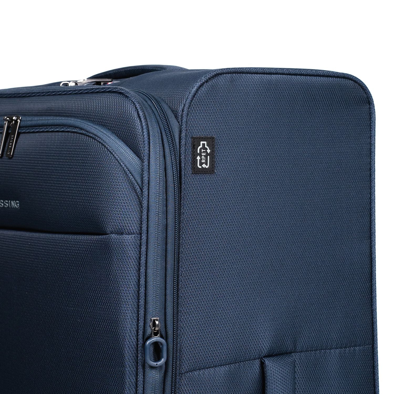 Crossing RECO Recycled Lightweight Soft Case Large Luggage T30 - Dark Blue