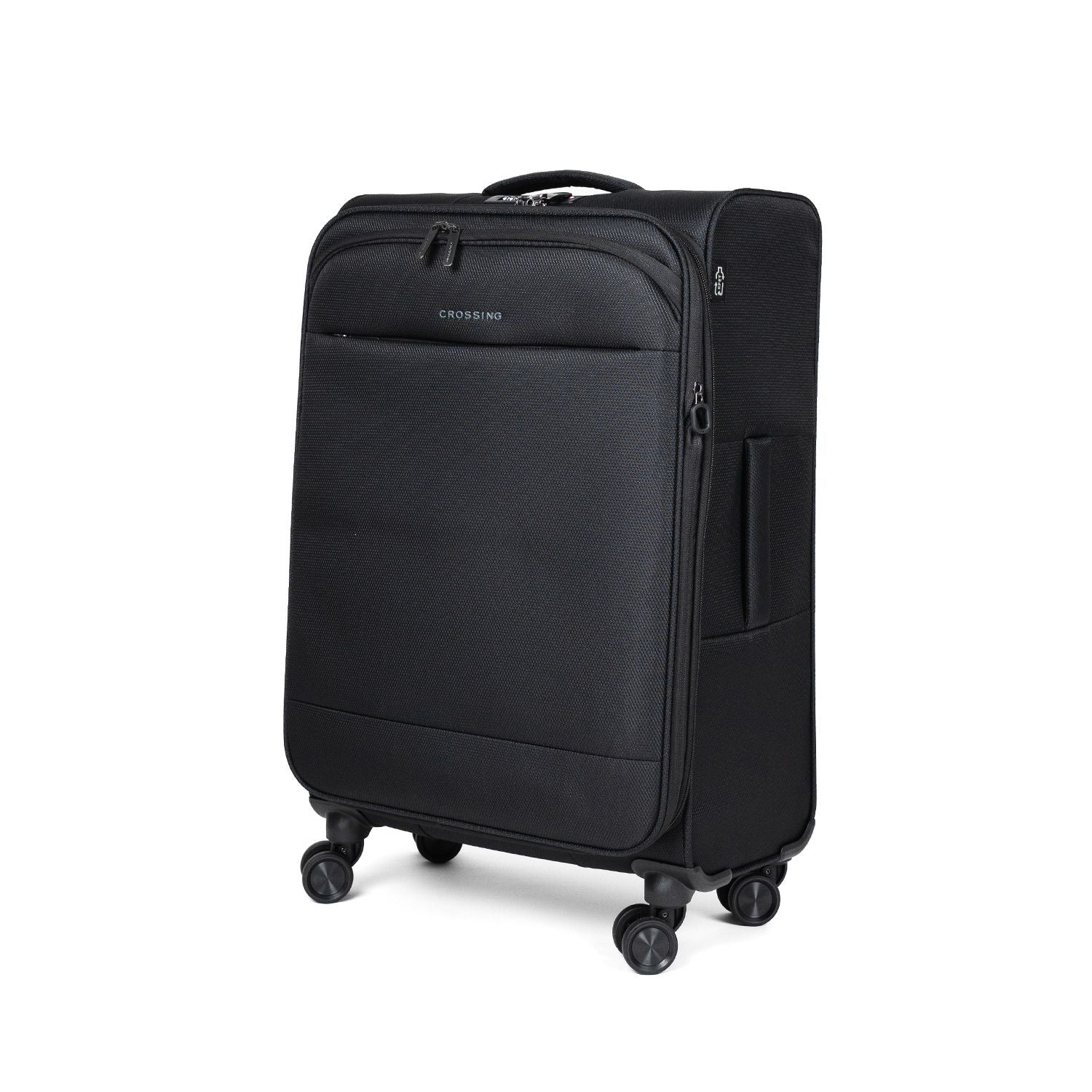 Crossing RECO Recycled Lightweight Soft Case Medium Luggage T26 - Black
