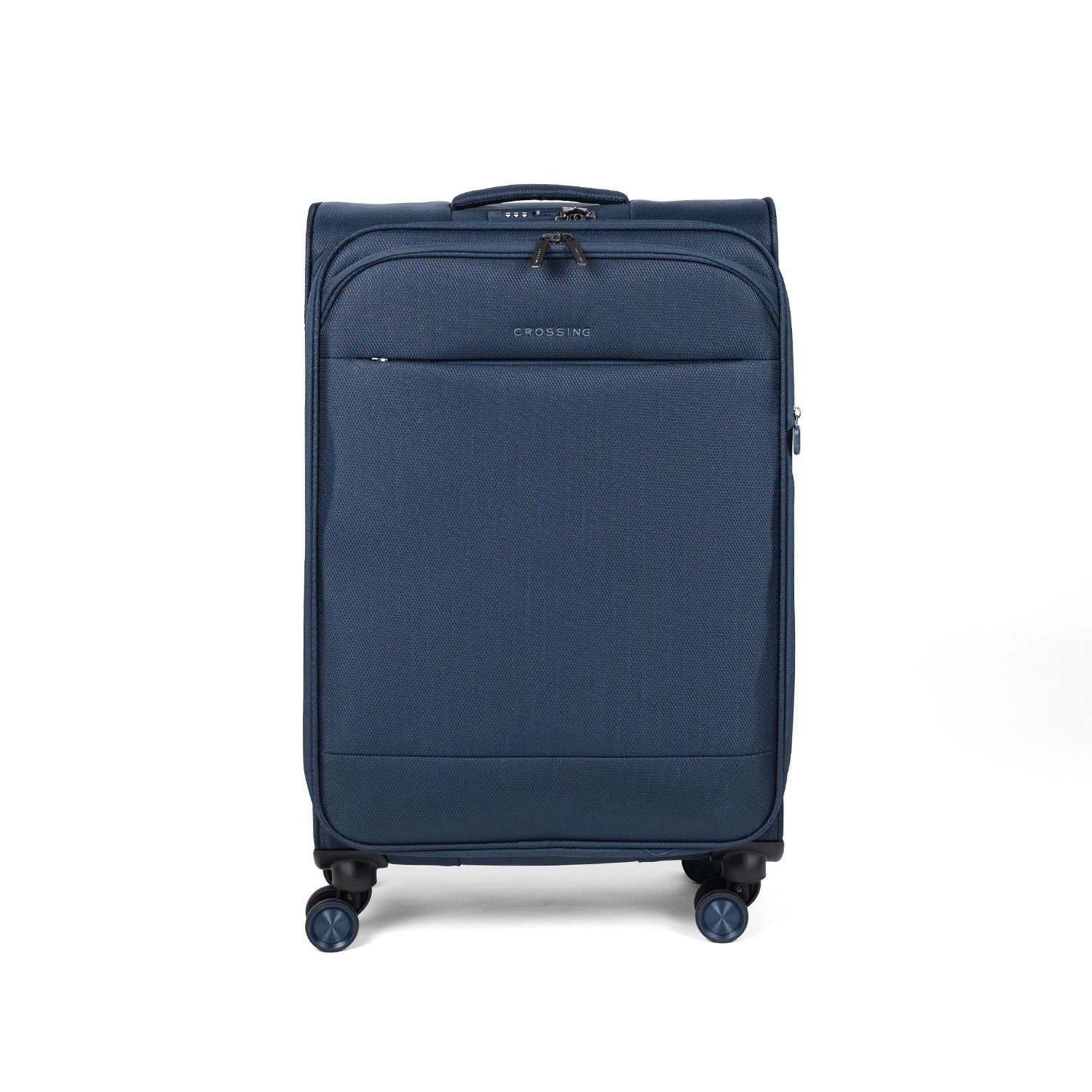 Crossing RECO Recycled Lightweight Soft Case Medium Luggage T26 - Dark Blue