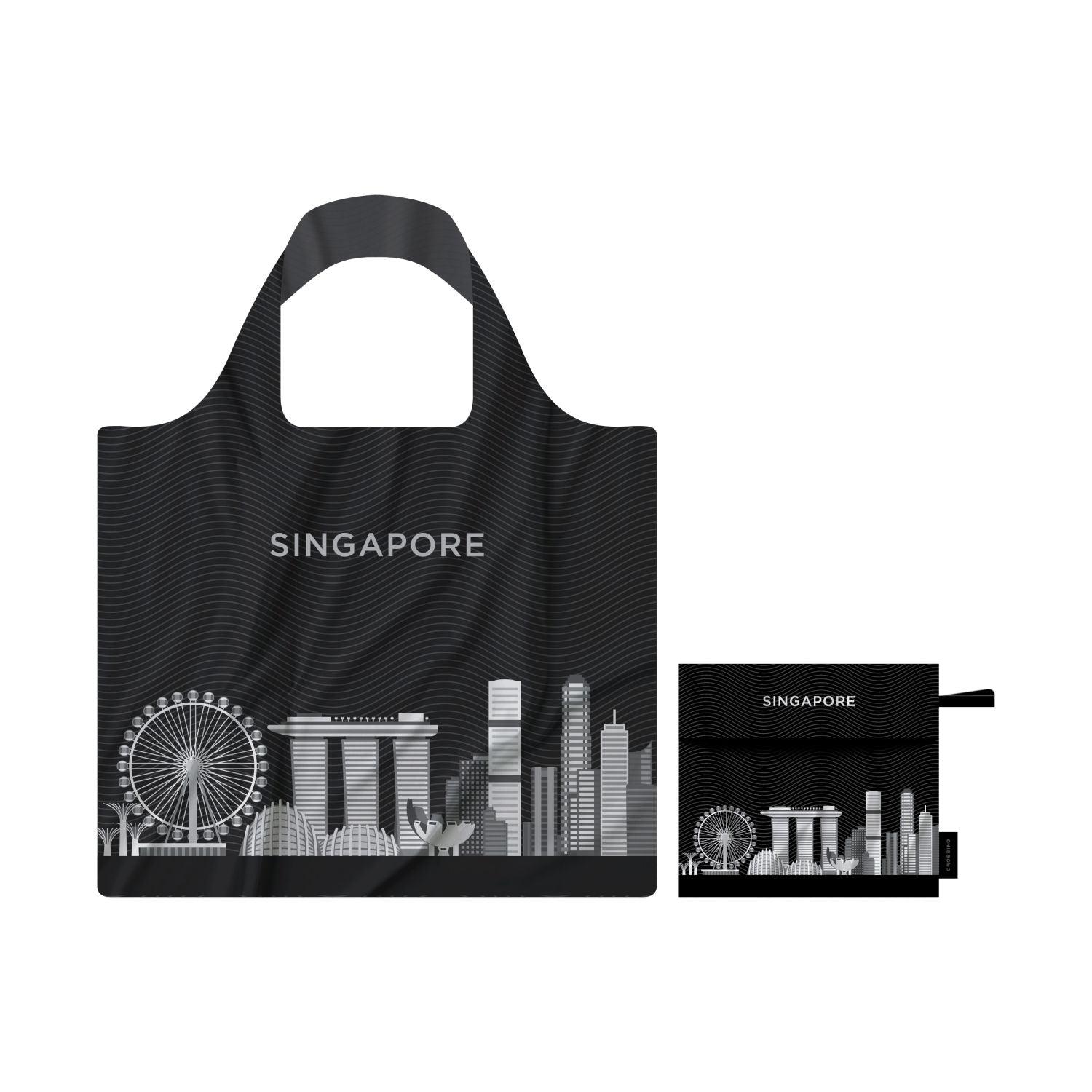 Crossing Recycled Foldable Tote Bag - Skylines Singapore