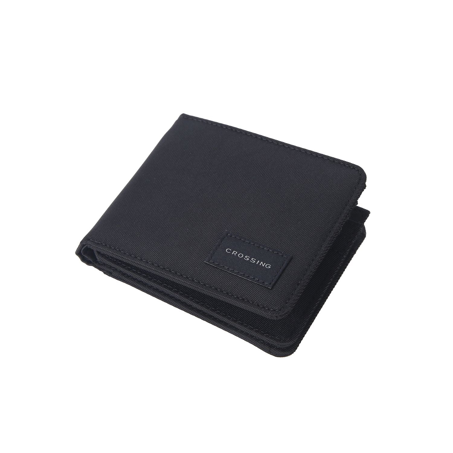 Crossing RFID Bifold Wallet with Coin Pocket & Card Flap V2 - Black