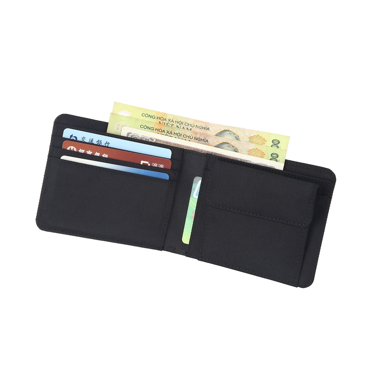 Crossing RFID Bifold Wallet with Coin Pocket V2 - Black