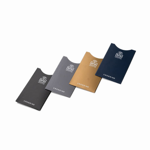 Crossing RFID Blocking Credit Card Sleeves Set Of 4 - Assorted The Planet Traveller Crossing RFID Blocking Credit Card Sleeves Set Of 4 - Assorted The Planet Traveller