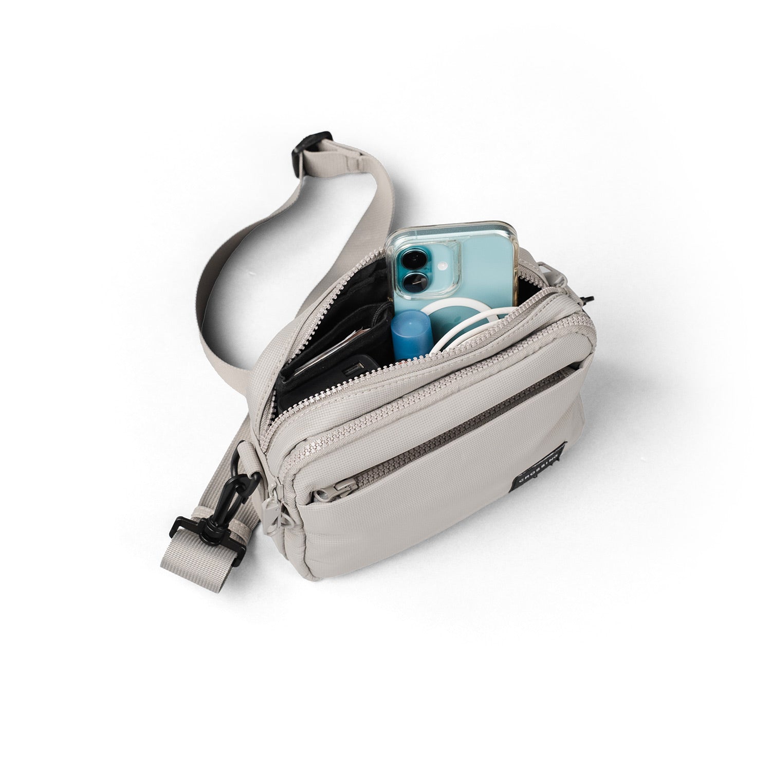 Crossing Sam Anti-Theft RFID Crossbody Bag - Grey