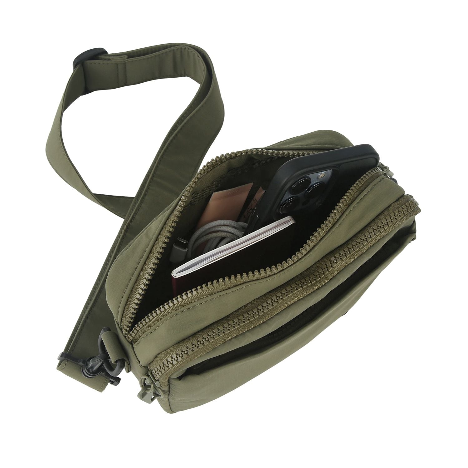 Crossing Sam Anti-Theft RFID Crossbody Bag V2 - Green