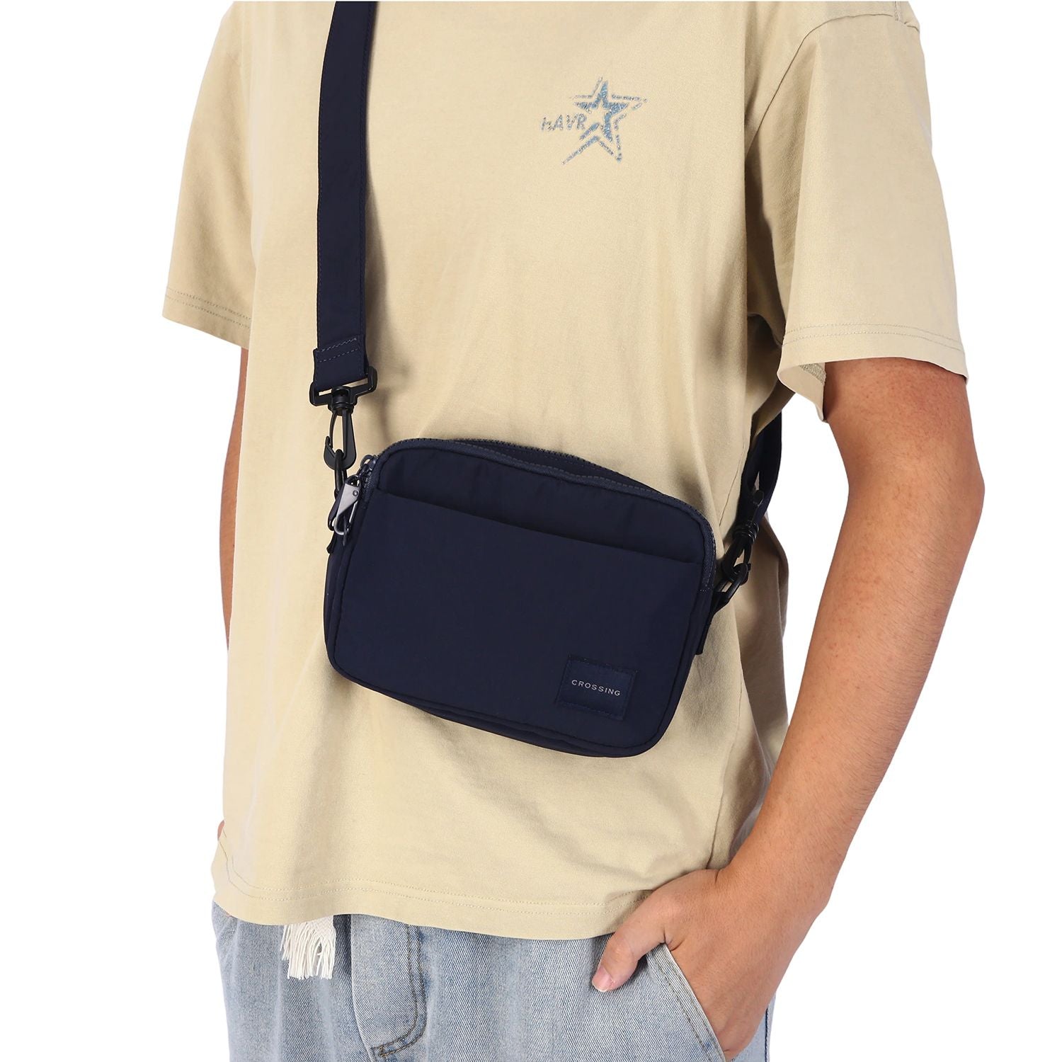 Crossing Sam Anti-Theft RFID Crossbody Bag V2 - Navy