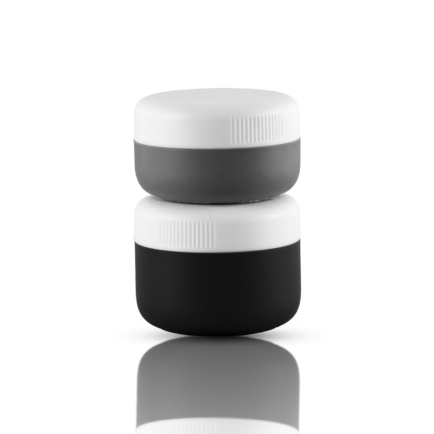 Crossing Silicone Leak Proof TSA Approved Travel Size Cream Jar 30/40 ml (2 Pack) - L.Grey/D.Grey